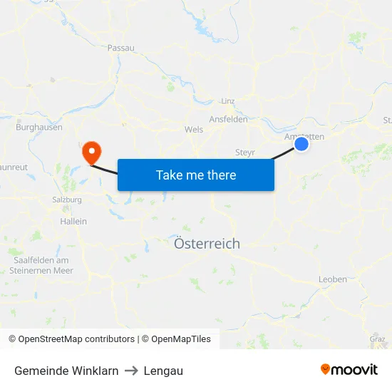Gemeinde Winklarn to Lengau map