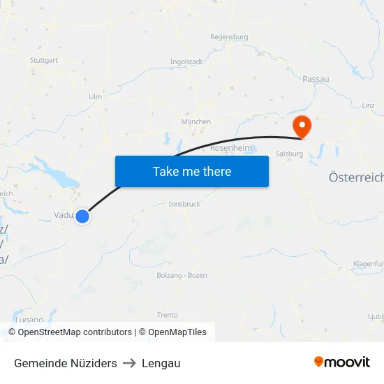 Gemeinde Nüziders to Lengau map