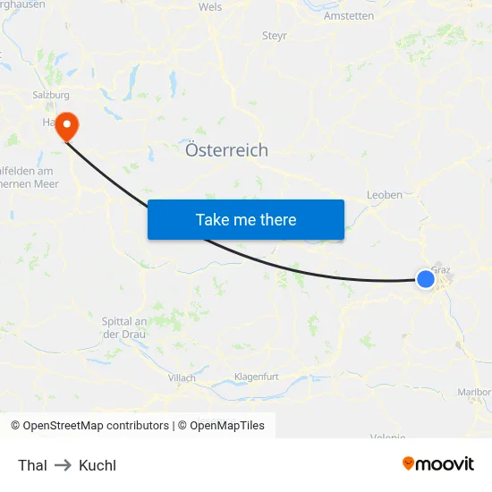 Thal to Kuchl map