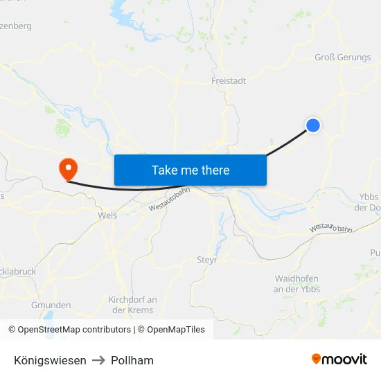 Königswiesen to Pollham map