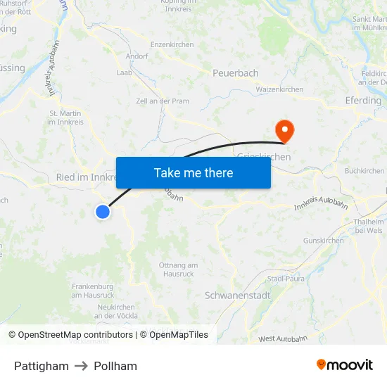 Pattigham to Pollham map