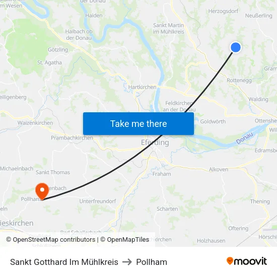 Sankt Gotthard Im Mühlkreis to Pollham map