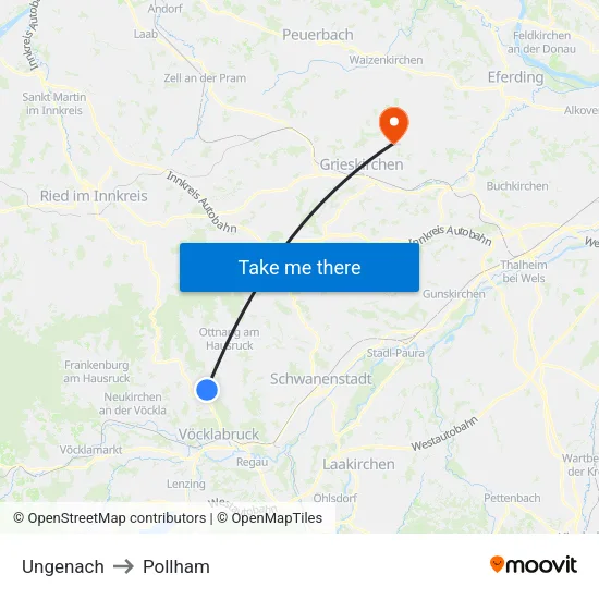 Ungenach to Pollham map