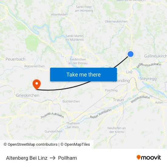 Altenberg Bei Linz to Pollham map