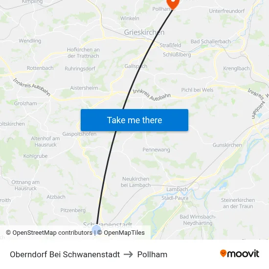 Oberndorf Bei Schwanenstadt to Pollham map