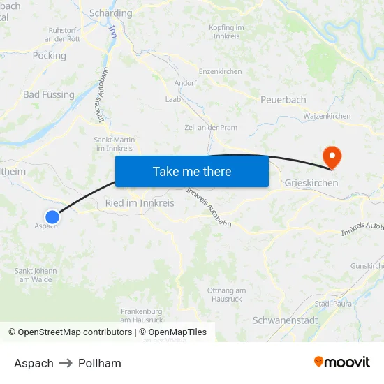 Aspach to Pollham map