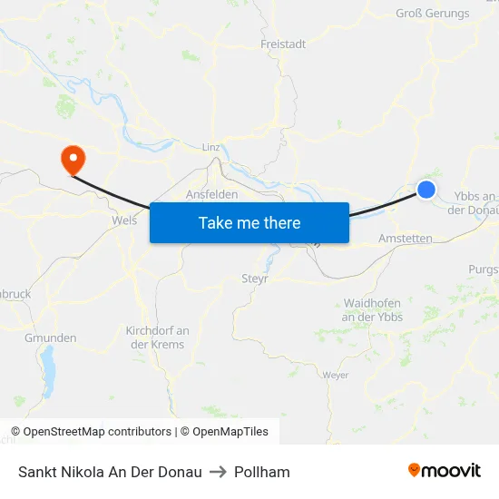 Sankt Nikola An Der Donau to Pollham map