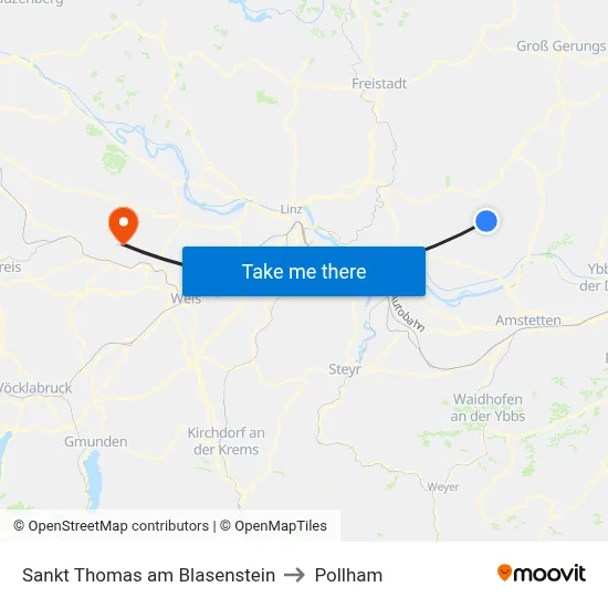 Sankt Thomas am Blasenstein to Pollham map