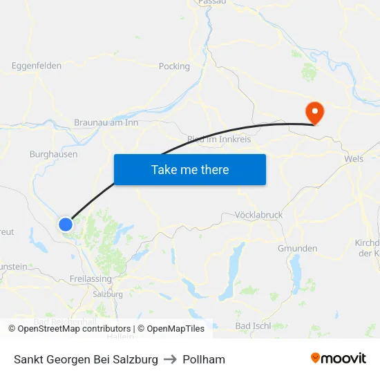 Sankt Georgen Bei Salzburg to Pollham map