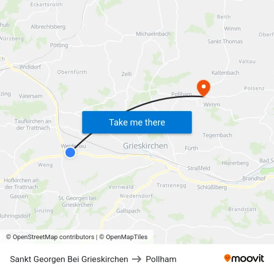 Sankt Georgen Bei Grieskirchen to Pollham map