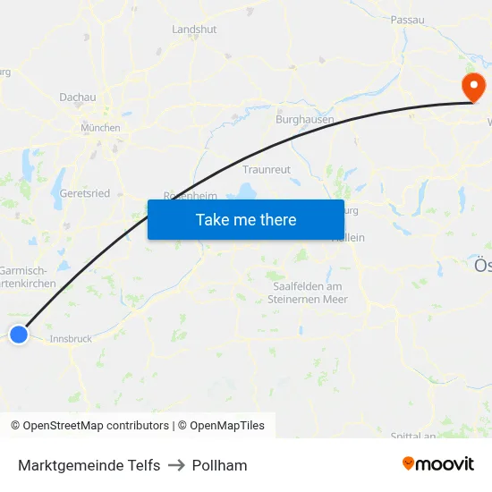 Marktgemeinde Telfs to Pollham map