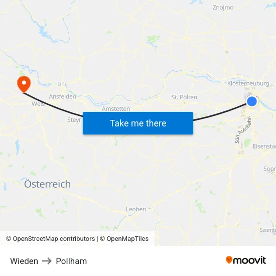 Wieden to Pollham map