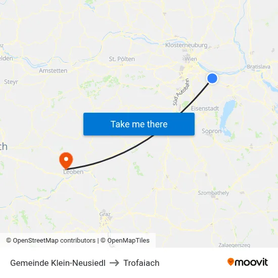 Gemeinde Klein-Neusiedl to Trofaiach map