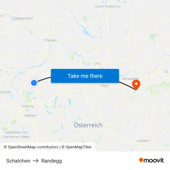 Schalchen to Randegg map
