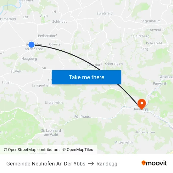 Gemeinde Neuhofen An Der Ybbs to Randegg map