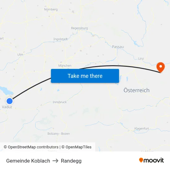 Gemeinde Koblach to Randegg map