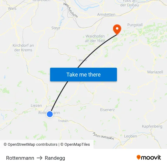 Rottenmann to Randegg map