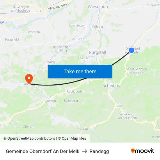 Gemeinde Oberndorf An Der Melk to Randegg map