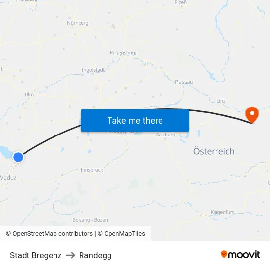 Stadt Bregenz to Randegg map