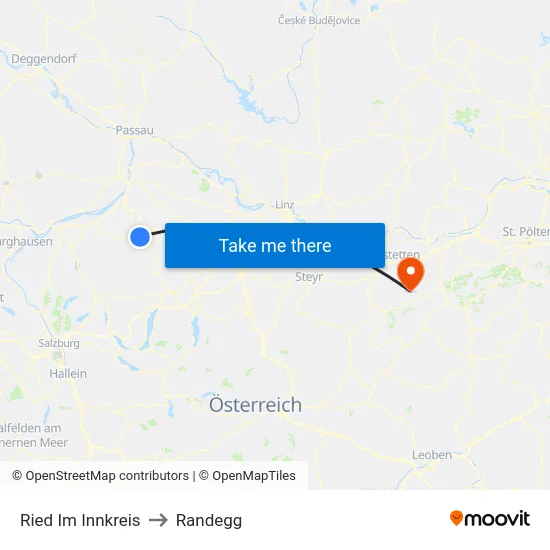 Ried Im Innkreis to Randegg map