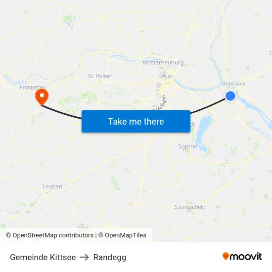 Gemeinde Kittsee to Randegg map