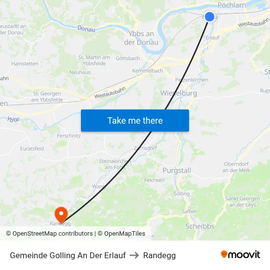 Gemeinde Golling An Der Erlauf to Randegg map
