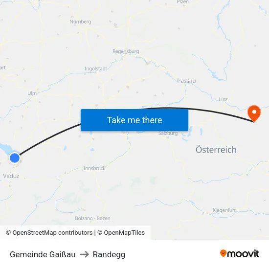 Gemeinde Gaißau to Randegg map