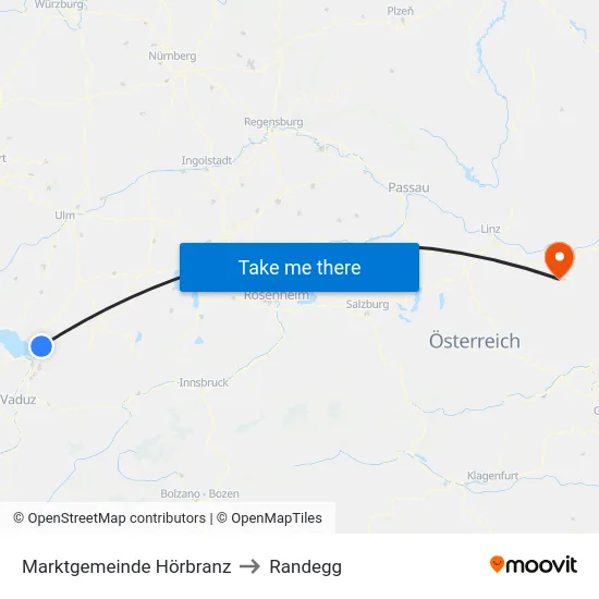 Marktgemeinde Hörbranz to Randegg map