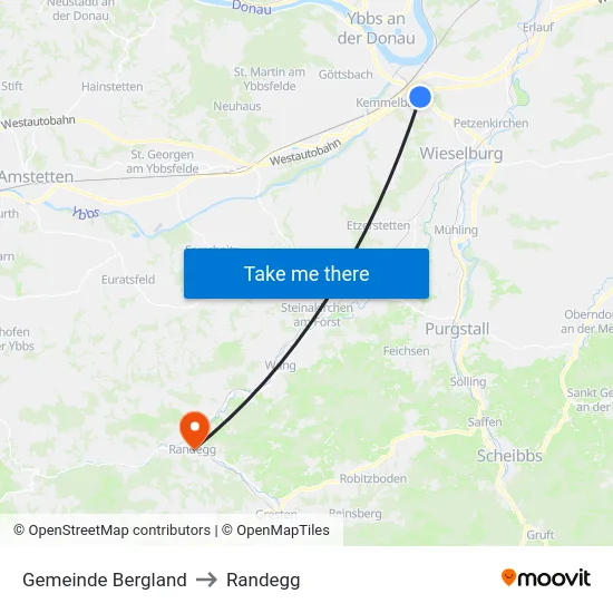 Gemeinde Bergland to Randegg map
