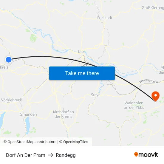 Dorf An Der Pram to Randegg map