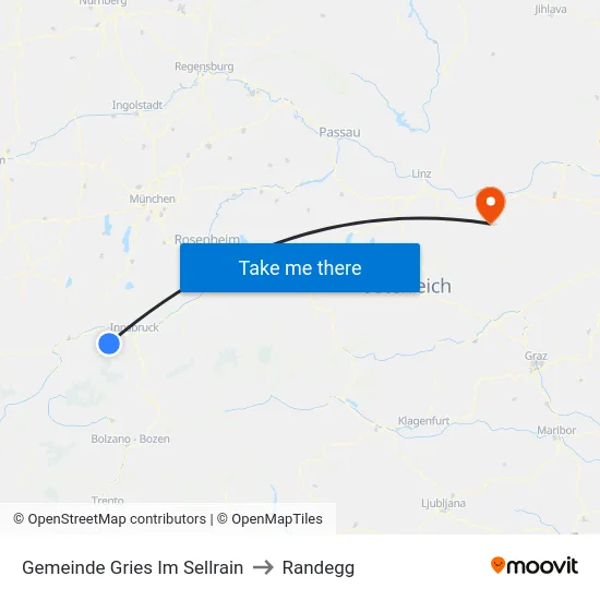 Gemeinde Gries Im Sellrain to Randegg map