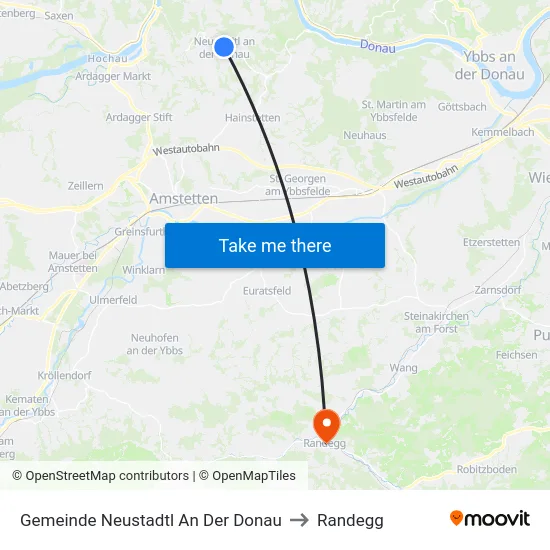 Gemeinde Neustadtl An Der Donau to Randegg map