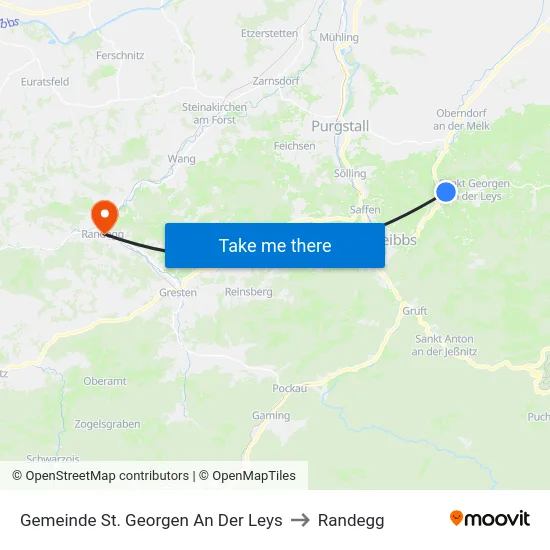 Gemeinde St. Georgen An Der Leys to Randegg map