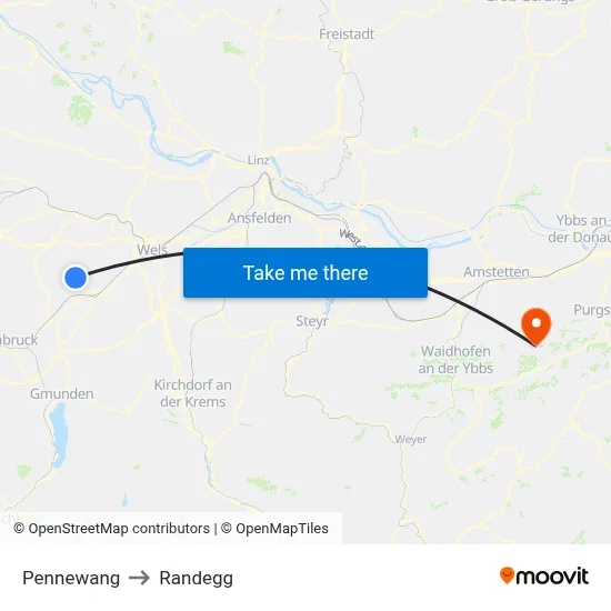 Pennewang to Randegg map
