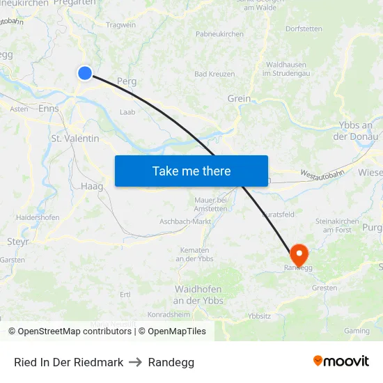Ried In Der Riedmark to Randegg map