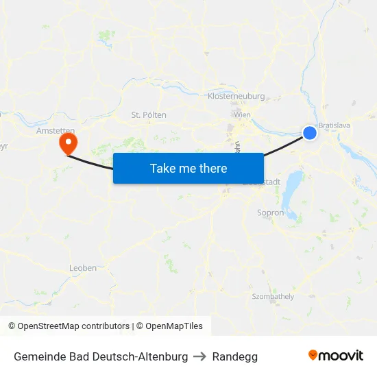 Gemeinde Bad Deutsch-Altenburg to Randegg map