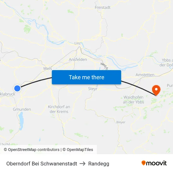 Oberndorf Bei Schwanenstadt to Randegg map