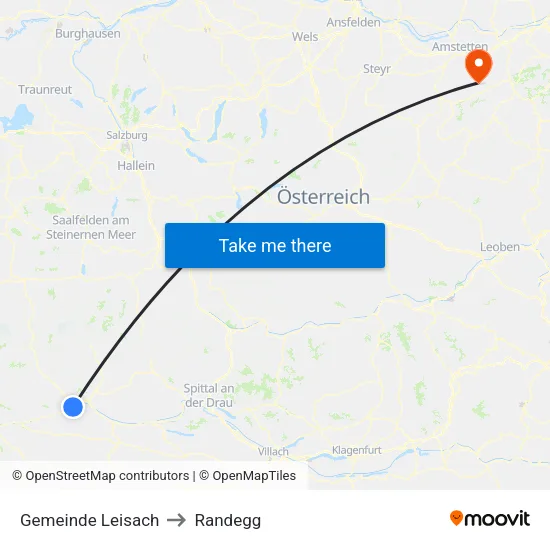 Gemeinde Leisach to Randegg map
