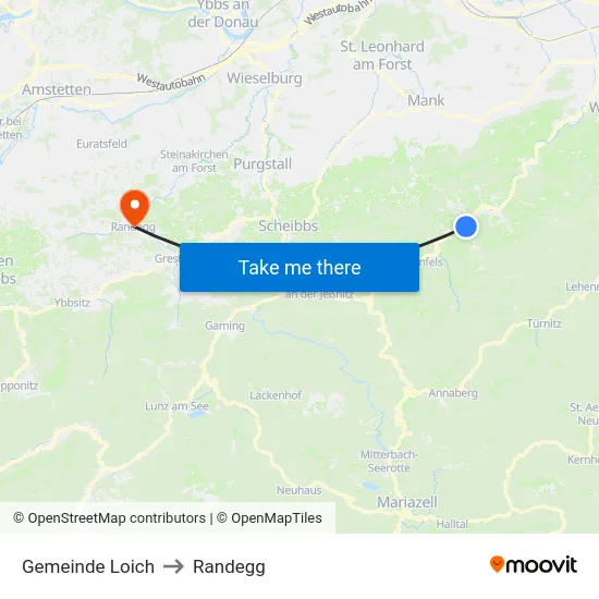 Gemeinde Loich to Randegg map