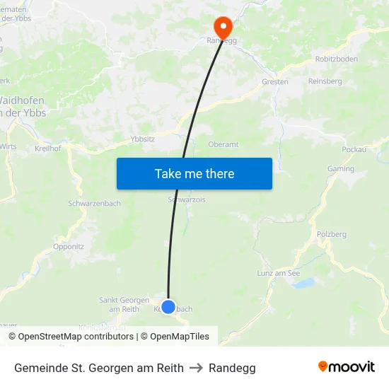 Gemeinde St. Georgen am Reith to Randegg map