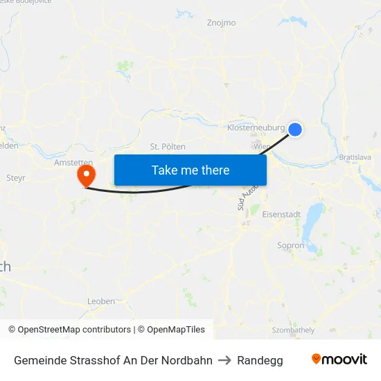 Gemeinde Strasshof An Der Nordbahn to Randegg map
