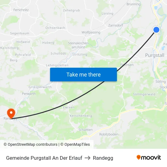 Gemeinde Purgstall An Der Erlauf to Randegg map
