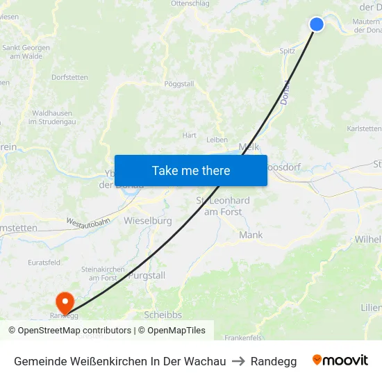 Gemeinde Weißenkirchen In Der Wachau to Randegg map
