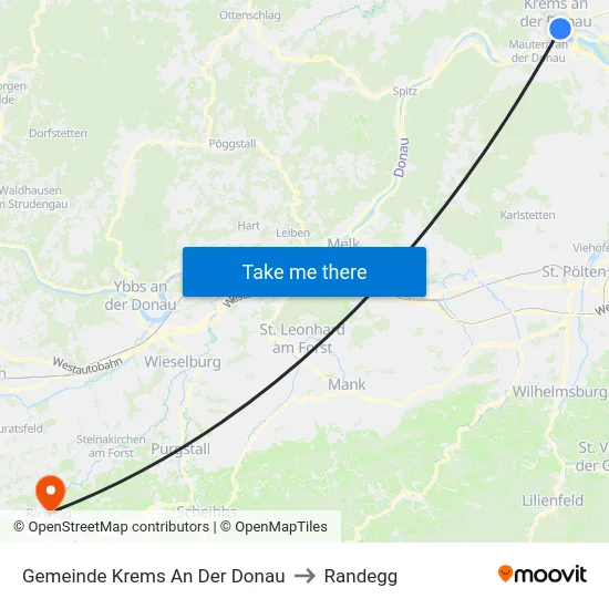 Gemeinde Krems An Der Donau to Randegg map