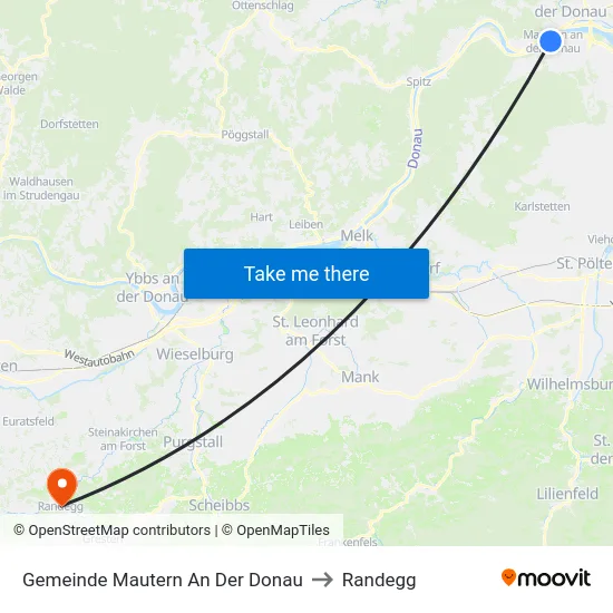 Gemeinde Mautern An Der Donau to Randegg map