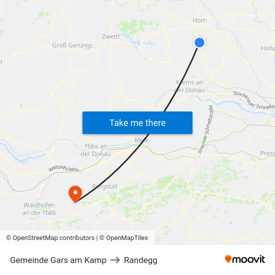 Gemeinde Gars am Kamp to Randegg map