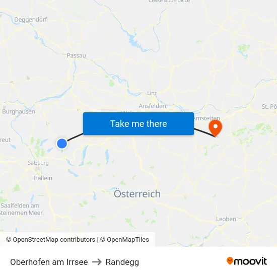 Oberhofen am Irrsee to Randegg map
