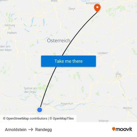 Arnoldstein to Randegg map