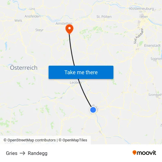 Gries to Randegg map