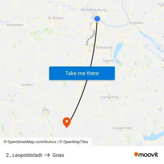 2., Leopoldstadt to Gnas map